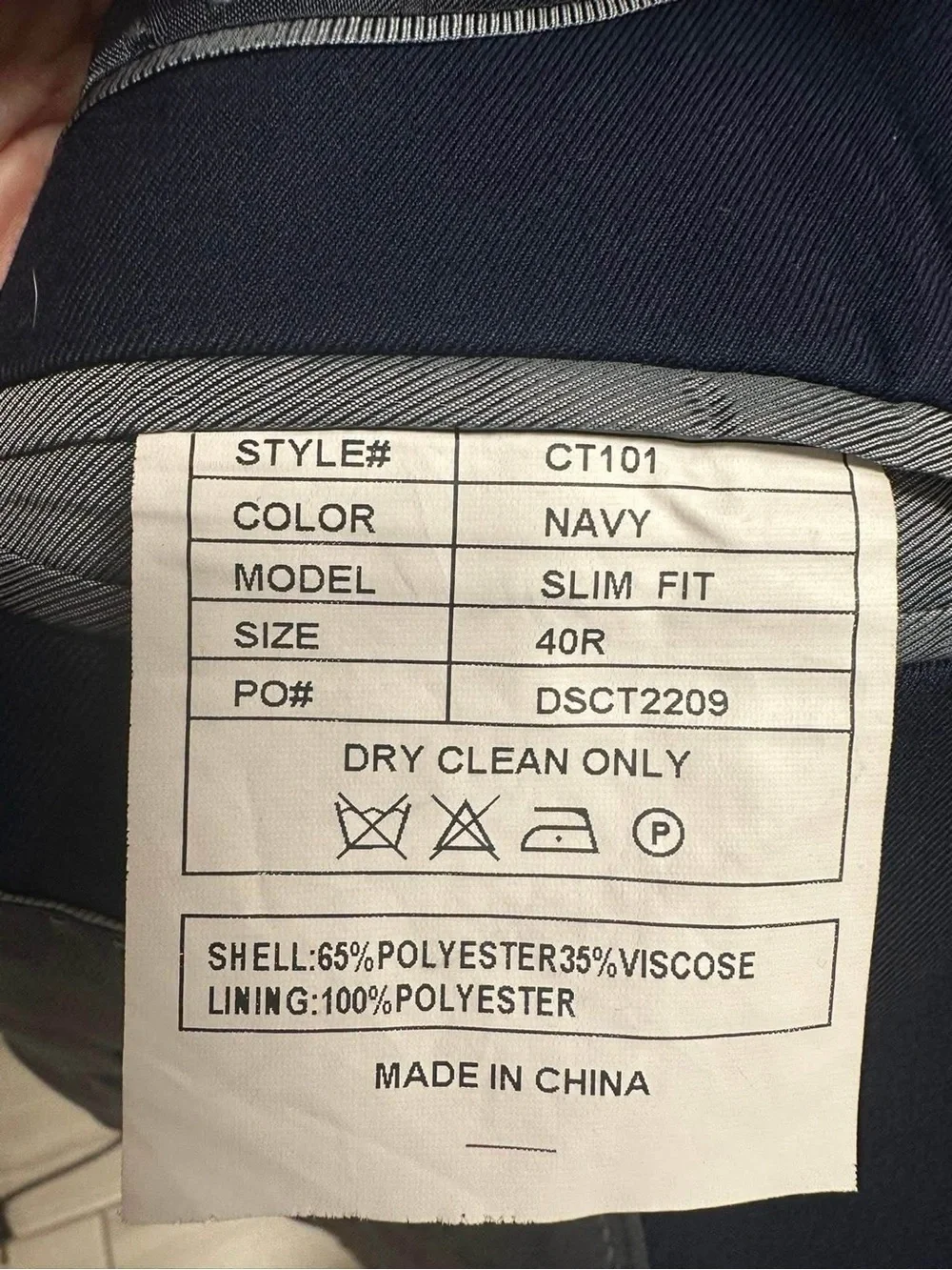 Navy Men’s Suit - Classic Single-Breasted Jacket